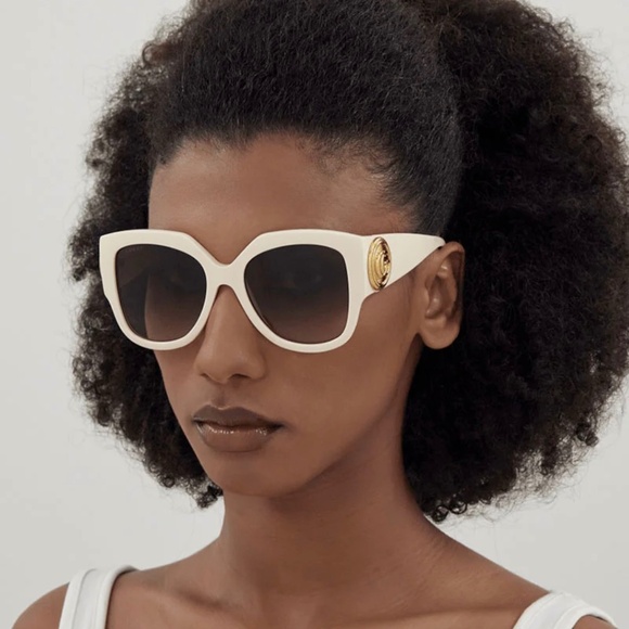 NEW GG1407S 004 GUCCI SQUARE IVORY BROWN WOMEN SUNGLASSES GUCCI main image 12